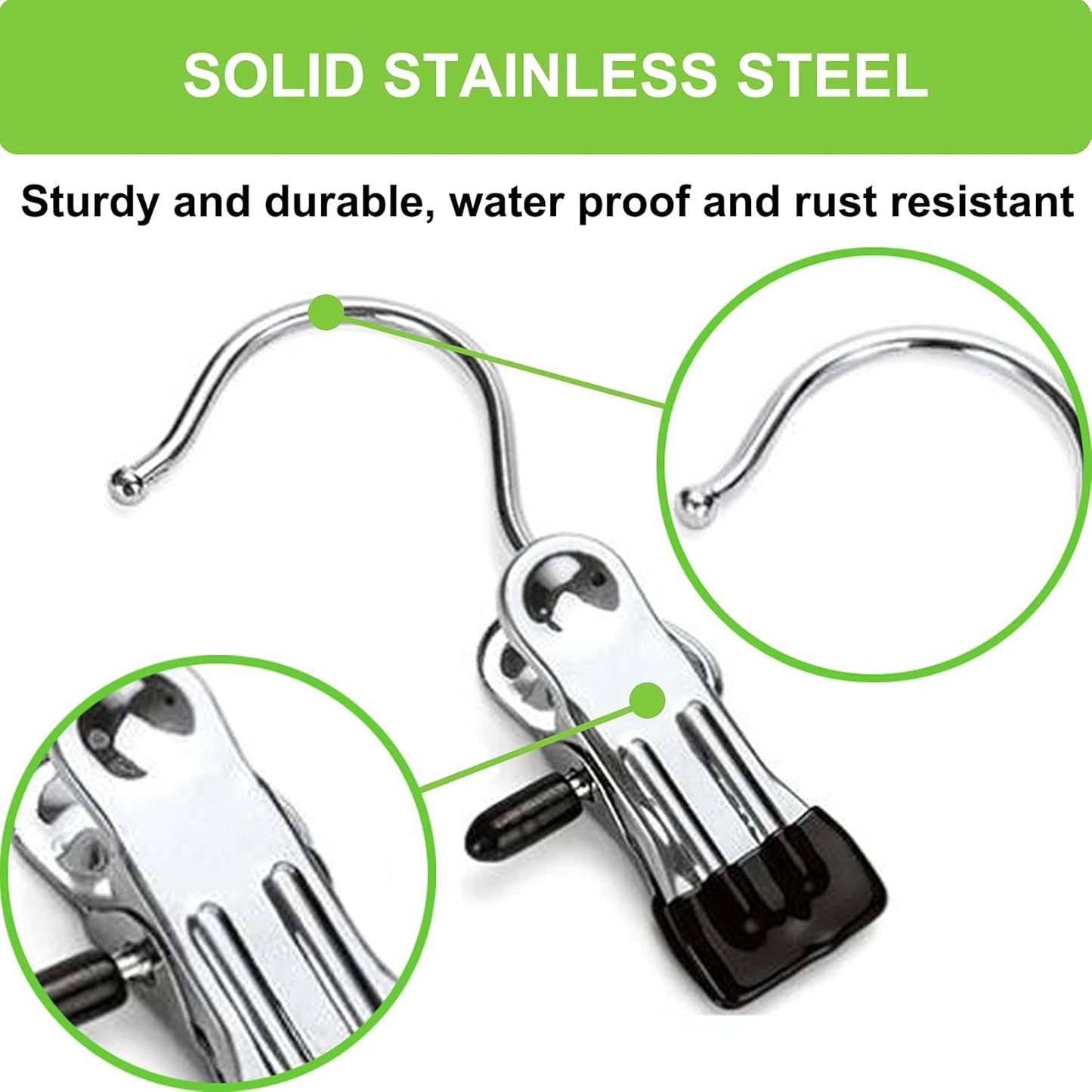 Laundry Hooks Hanging Clips Clothes Pins Closet Hanger Organizer + 2 Pack Carpenter Pencils Mechanical Pencils with 12 Refills