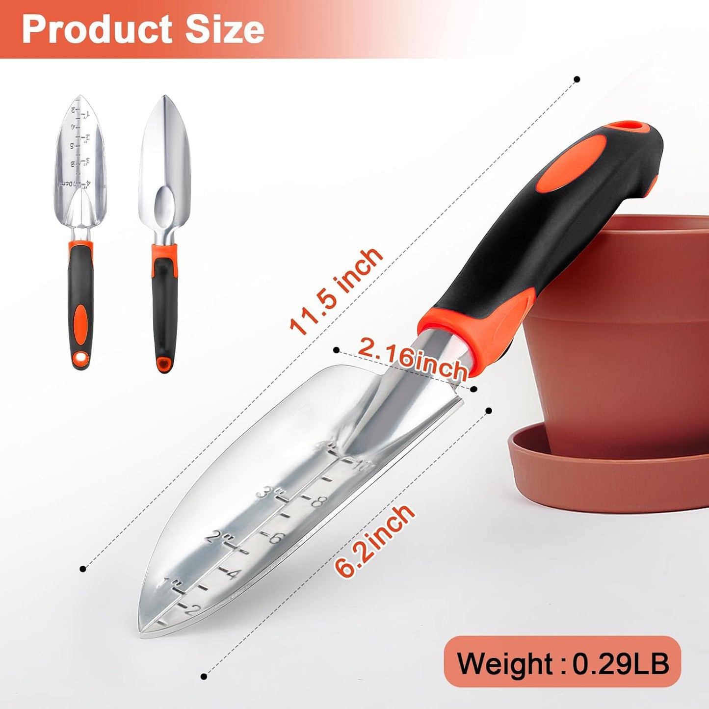 Garden Shovel Trowel Garden Tool with Measurement Mark +