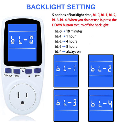 Upgraded Watt Power Meter Plug Home Electrical Usage Monitor Consumption + Silicone Soda Can Cover Lids, Reusable Soda Can Lids Beer Can