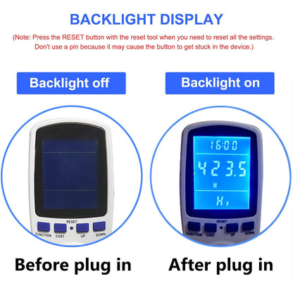 Upgraded Watt Power Meter Plug Home Electrical Usage Monitor Consumption+ 4 Piece Wood Chisel Sets Woodworking Tools Set