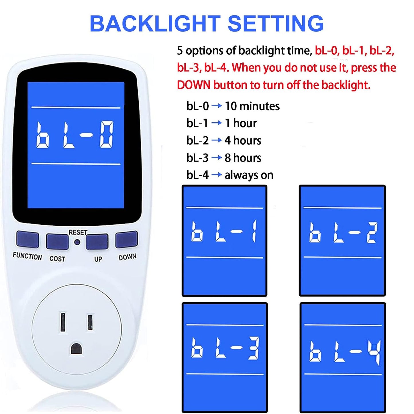 Upgraded Watt Power Meter Plug Home Electrical Usage Monitor Consumption+ 4 Piece Wood Chisel Sets Woodworking Tools Set