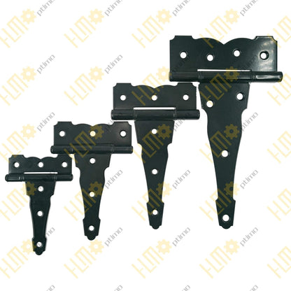 4 inch Strap Hinges - Heavy Duty, Rustproof, Classic Antique Shed Door Hinges (6, 4 inch)