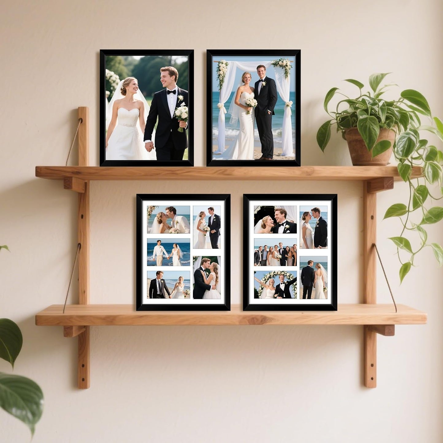 8x10 Picture Frame Set of 2 & 11x14 Picture Frames Collage Wall Decor