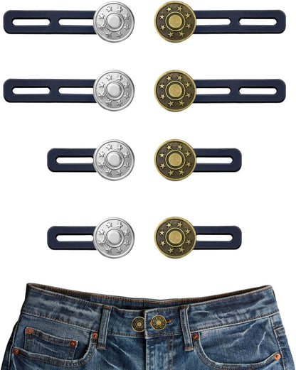 8Pcs Button Extenders for Jeans,Waistband Extenders for Women Men Pants 1.34-2.17 Inches Instant Pants Button Extender Adjustable Waistband Extenders No Sew Jeans Waist Extension