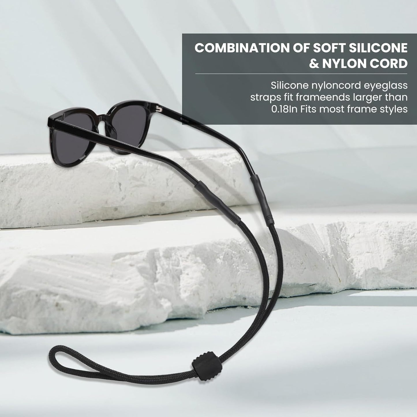 3 Pcs Glasses Strap-Adjustable Eyeglass Holders for Men, Women, and Kids - Neck Eyewear Retainer, Sports Sunglasses Strap, Lanyard