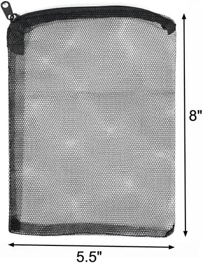 10pcs Aquarium Filter Media Bags, Fish Tank Coarse Mesh Bags with Plastic Zipper for Activated Carbon(5.5" x 8")