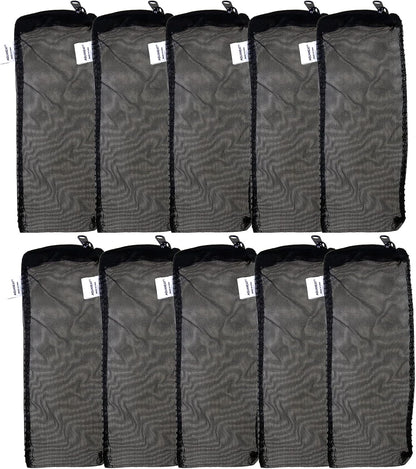 10pcs Aquarium Filter Media Bags, Fish Tank Fine Mesh Bags, 3”x4”/3”x8”/5.5”x8” with Plastic Zipper for Activated Carbon (3” x 8”)