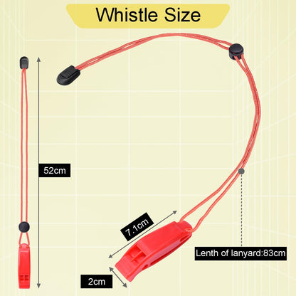 CooBigo 4Pcs Emergency Whistles, Loud Shrill Safety Whistle with Reflective Lanyard for Climbing Hiking Camping Boat Kayak