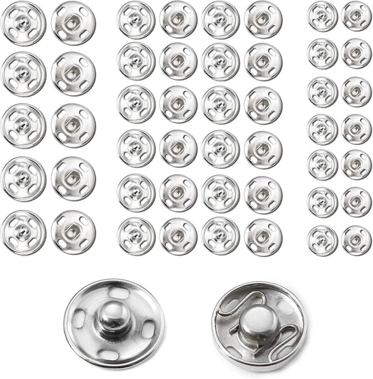 Snaps Buttons for Sewing Leather Snaps Button Press Sewing Tools Fastener Tools for Clothes (106 Sets, 3 Sizes)