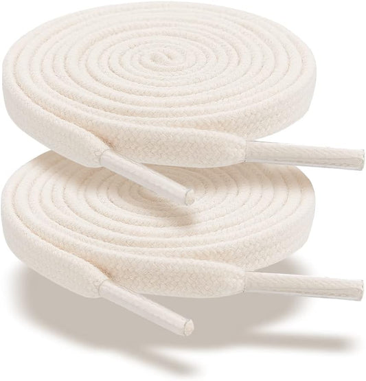 2 Pairs Shoe Laces for Sneakers, 5/16" Wide Flat Athletic Shoelaces, Shoe Strings for Sneakers