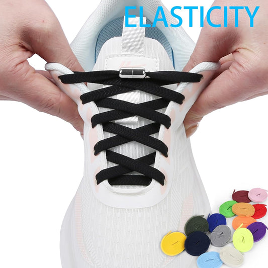 Elastic Shoe Laces for Sneakers, No Tie Shoelaces for Kids and Adults, Tieless Stretch Shoe Strings