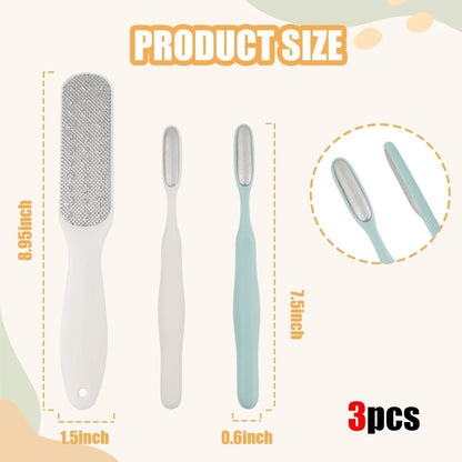 3PCS Precision Callus Remover & Bunion Scrubber for Toe Gaps, 2 Style Toe Callus Remover & Foot File Exfoliator with Compact Design for Pedicures and Sensitive Areas