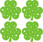 St Patricks Day Placemats Set of 4, Felt Green Shamrock Place Mats, Lucky Clover Table Mats for St Patrick's Day Irish Holiday Party Kitchen Dining Outdoor Indoor Decoration (Light Green)