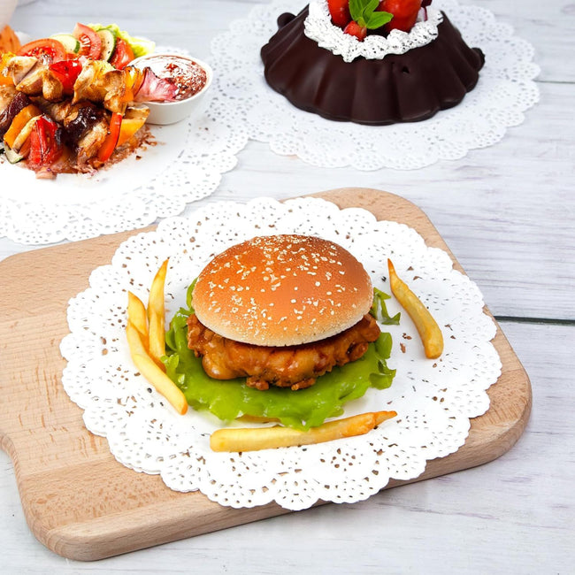 Paper Doilies, 36 Pack (12 Each 6.5”, 8.5”, 10.5”) – Round Lace Paper Placemats for Cakes, Dessert Trays & Table Decor | Doilies for Thanksgiving Day, Wedding, Tea Party, Crafts Main Image