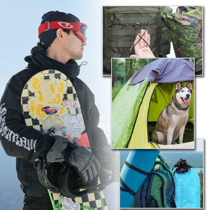 CooBigo Plastic Cord Locks for Paracord Drawstring Clip, Spring Toggle Cord Stopper Sweatpant Hat Gloves Hoodie String Lock