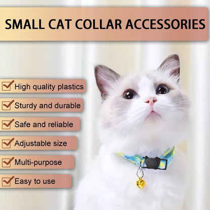 25Pack 3/8" Cat Collar Breakaway Clasps Accessories Plastic Adjustable Buckle Small Pet Supplies for Kitten Collar Straps DIY Cat Stuff(Black)