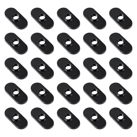 Xadnitu 1/4"-20 Threaded Centered Slide in Economy T Nuts, T Nut Accessory Hardwares for 10 Series Aluminum Extrusion Profiles Rail