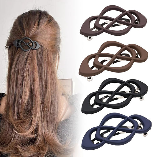 4 Pack Vintage French Barrette Hair Clips, 2026 New Hair Accessories for Women, Strong Hold No Slip Styling (Style A)