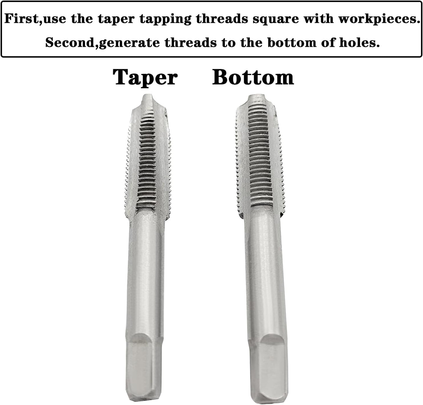 M10 X 1.5 Metric Hand Tap,1 Pair Threading Hand Tap Alloy Tool Steel Right Hand