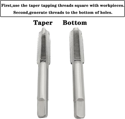 M10 X 1.5 Metric Hand Tap,1 Pair Threading Hand Tap Alloy Tool Steel Right Hand