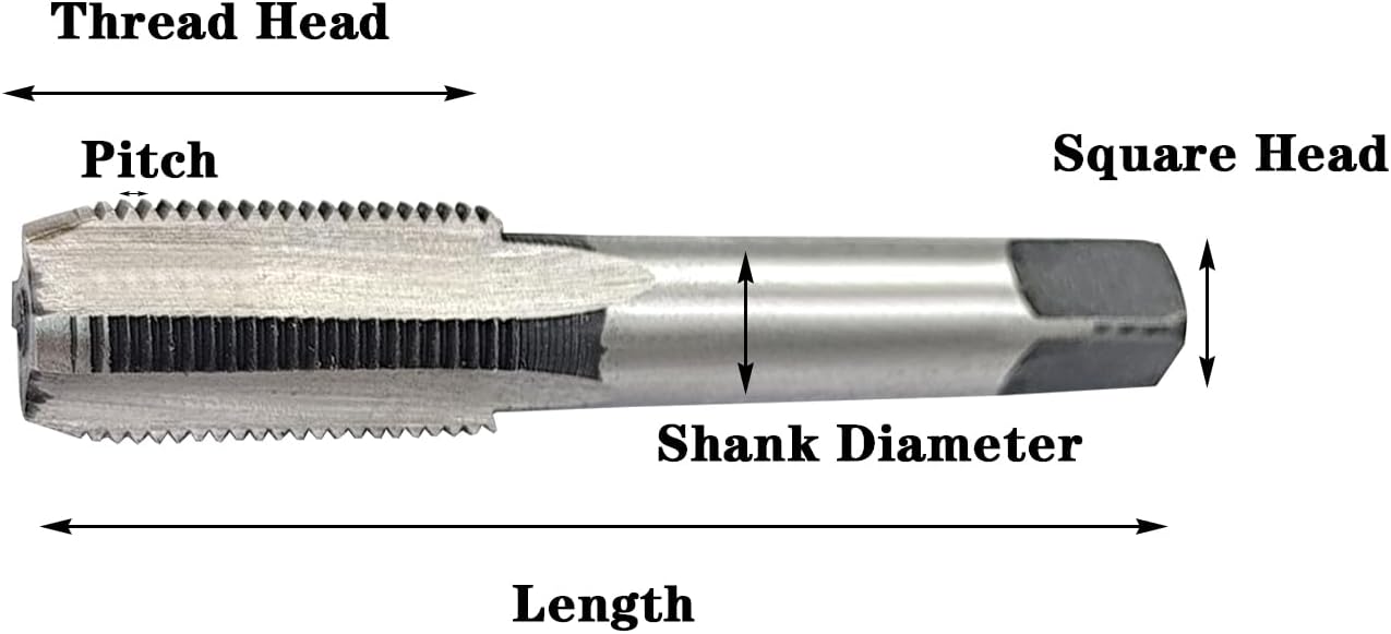 M10 X 1.5 Metric Hand Tap,1 Pair Threading Hand Tap Alloy Tool Steel Right Hand