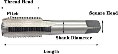 M10 X 1.5 Metric Hand Tap,1 Pair Threading Hand Tap Alloy Tool Steel Right Hand