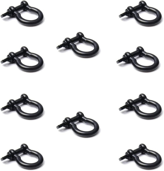 CooBigo Metal Silver Bow Shackle for Emergency Survival Paracord Bracelet Parachute
