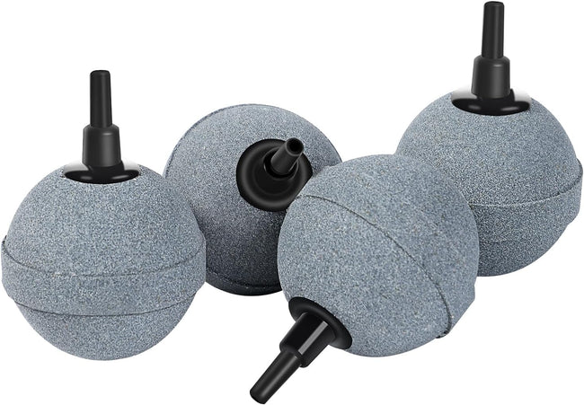 Air Stones for Ponds 2 Inch, Long Lasting Aerator Oxygen Differ, Air Pump Accessories for Aquariums, Fish Tanks, Hydroponics and DWC Reservoirs 4 Pack Hover Image