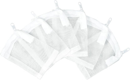 Aquarium Filter Media Bags 6pcs Fish Tank Extra Fine 100 Micron Mesh Bags with Plastic Zipper for Activated Carbon (3” x 4”)