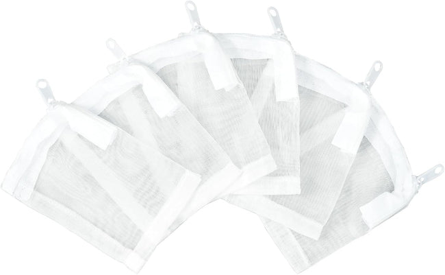 Aquarium Filter Media Bags 6pcs Fish Tank Extra Fine 100 Micron Mesh Bags with Plastic Zipper for Activated Carbon (3” x 4”) Hover Image