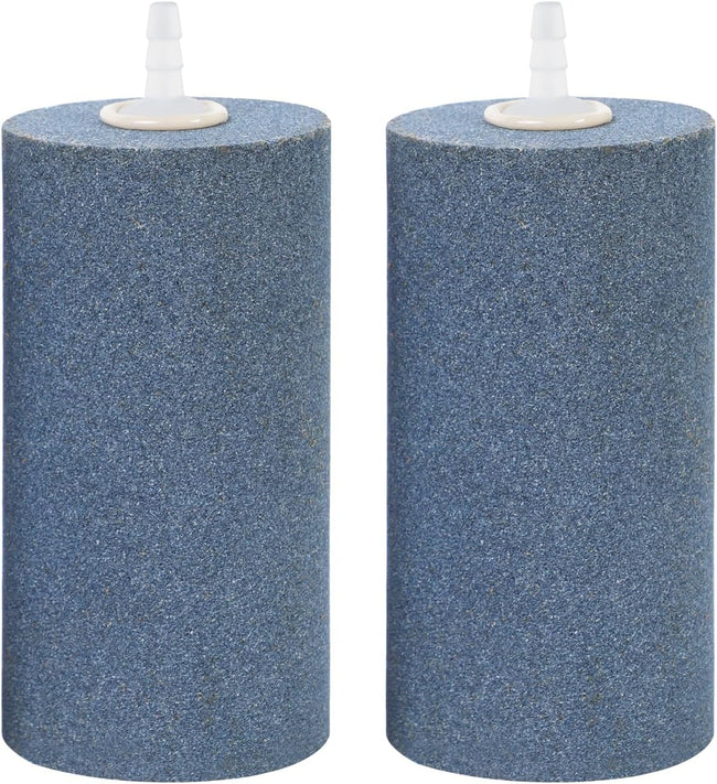 Aquarium Air Stone 4x2 inch 2 Pack, Large Airstone, Aerator Bubble Differ, Air Pump Accessories for Aquariums, Hydroponic, Ponds and Fish Tanks Hover Image