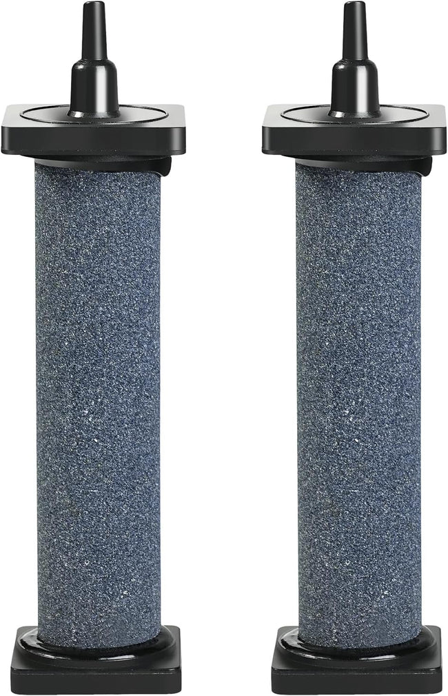 Aquarium 5 inch Air Stone Cylindrical 2 Pack, Large Airstone, Aerator Bubble Differ, Air Pump Accessories for Aquariums, Hydroponic, Ponds and Fish Tanks Hover Image