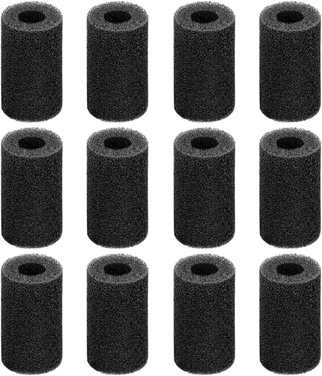 12-Pack Pre-Filter Sponge for Aquarium Shrimp Fry Fish Tank Filter 0.8 Inch Intake, Replacement Foam Cover Hover Image