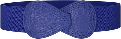 Vintage Women Wide Elastic Belt Ladies Stretchy Dress Belt Fashion 8-shaped Buckle Coats Waist Belt