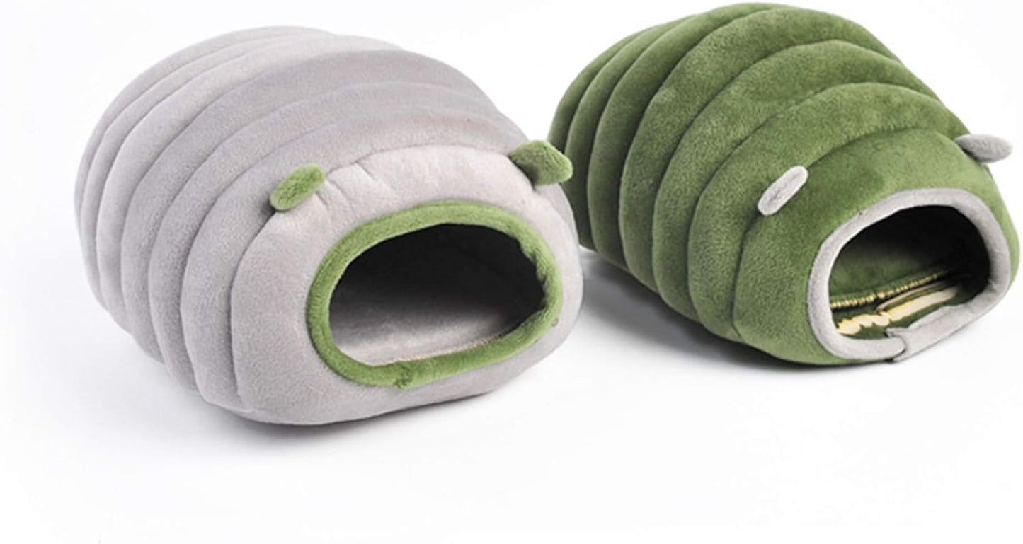Guinea Pig Hideout Bed Rabbit Hoe Cave Accessories Cozy Hide-Out for Bunny Hedgehog Ferret Chinchilla&Other Small Animals (Grey, Caterpillar)