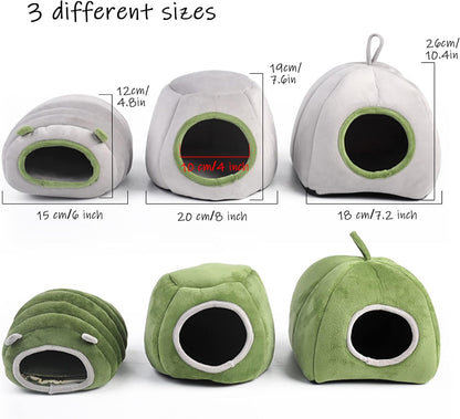 Guinea Pig Hideout Bed Rabbit Hoe Cave Accessories Cozy Hide-Out for Bunny Hedgehog Ferret Chinchilla&Other Small Animals (Grey, Caterpillar)