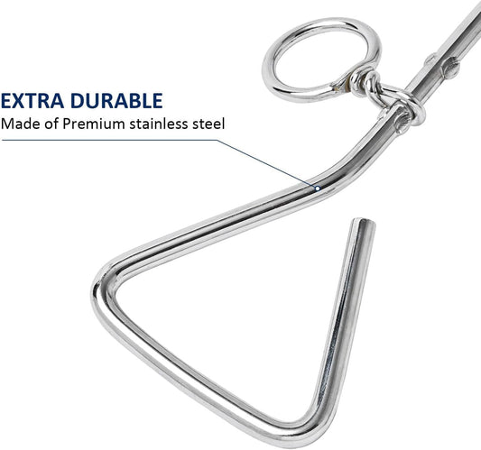 Dog Tie-Out Stake, Durable Silver Spiral Anchorstake, Secure Outdoor Tethering for All Cable Leash Chain, Camping Yard, Rt-Resistant, Easy Installation, Medium, 16 Inch