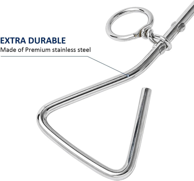 Dog Tie-Out Stake, Durable Silver Spiral Anchorstake, Secure Outdoor Tethering for All Cable Leash Chain, Camping Yard, Rt-Resistant, Easy Installation, Medium, 16 Inch Main Image