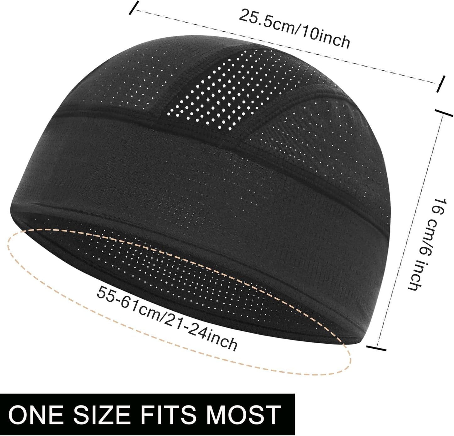 Skull Caps Cooling Helmet Liner,Lightweight Mesh Sweat Wicking Hard Hat Liner Cycling Motorcycle Cap for Men Women