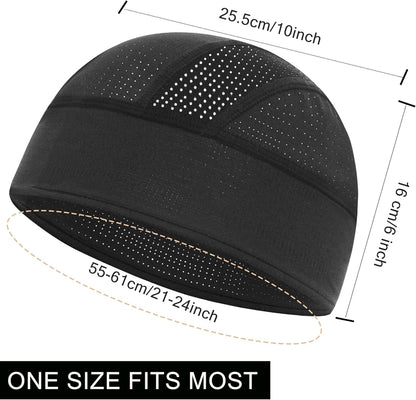 Skull Caps Cooling Helmet Liner,Lightweight Mesh Sweat Wicking Hard Hat Liner Cycling Motorcycle Cap for Men Women
