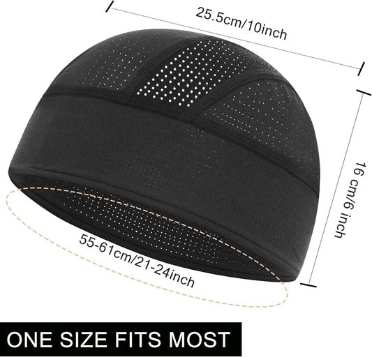 Skull Caps Cooling Helmet Liner,Lightweight Mesh Sweat Wicking Hard Hat Liner Cycling Motorcycle Cap for Men Women