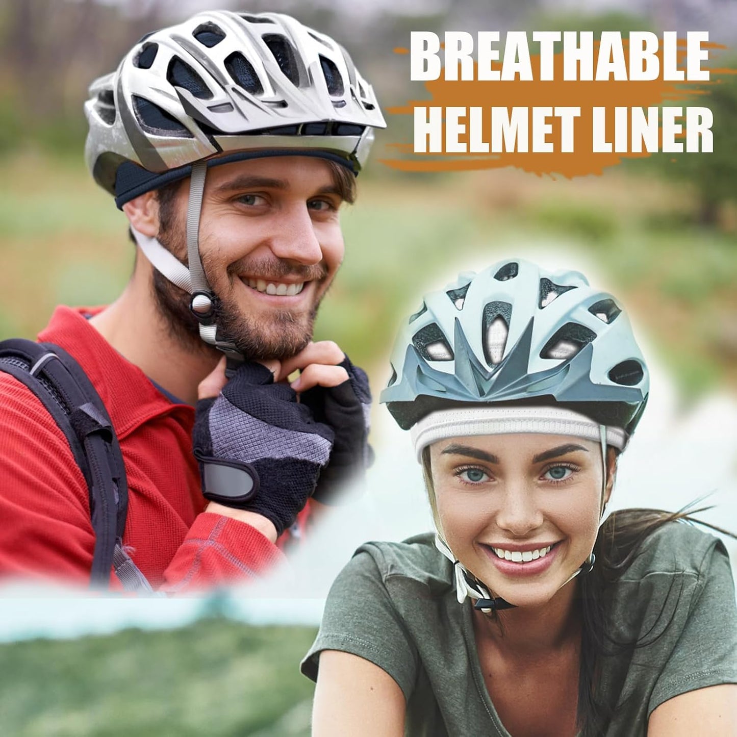 Skull Caps Cooling Helmet Liner,Lightweight Mesh Sweat Wicking Hard Hat Liner Cycling Motorcycle Cap for Men Women