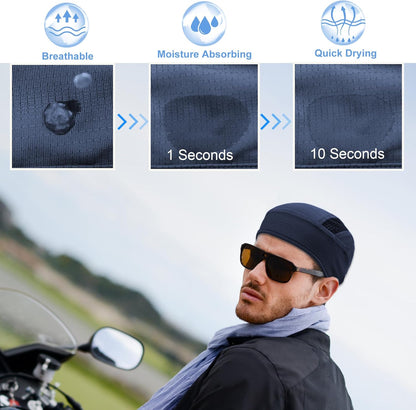 Skull Caps Cooling Helmet Liner,Lightweight Mesh Sweat Wicking Hard Hat Liner Cycling Motorcycle Cap for Men Women