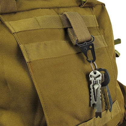 6 Pack Paracord Lanyard Accessories 1-1/2" Rifle Sling Clips Metal Swivel Snap Hook Keychain Carabiner Key Chain for Keyrings (Black)