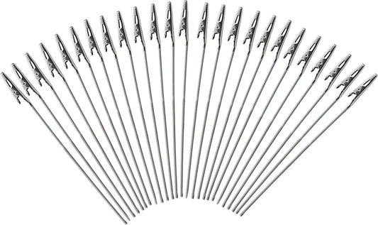 Yansanido Set of 50 Metal Wire Alligator Clamp 6 Inch Long-Tailed Alligator Iron Clip Clasp Clamp Standfor DIY Card Photo Memo Clip Holder (6inch-50pack)
