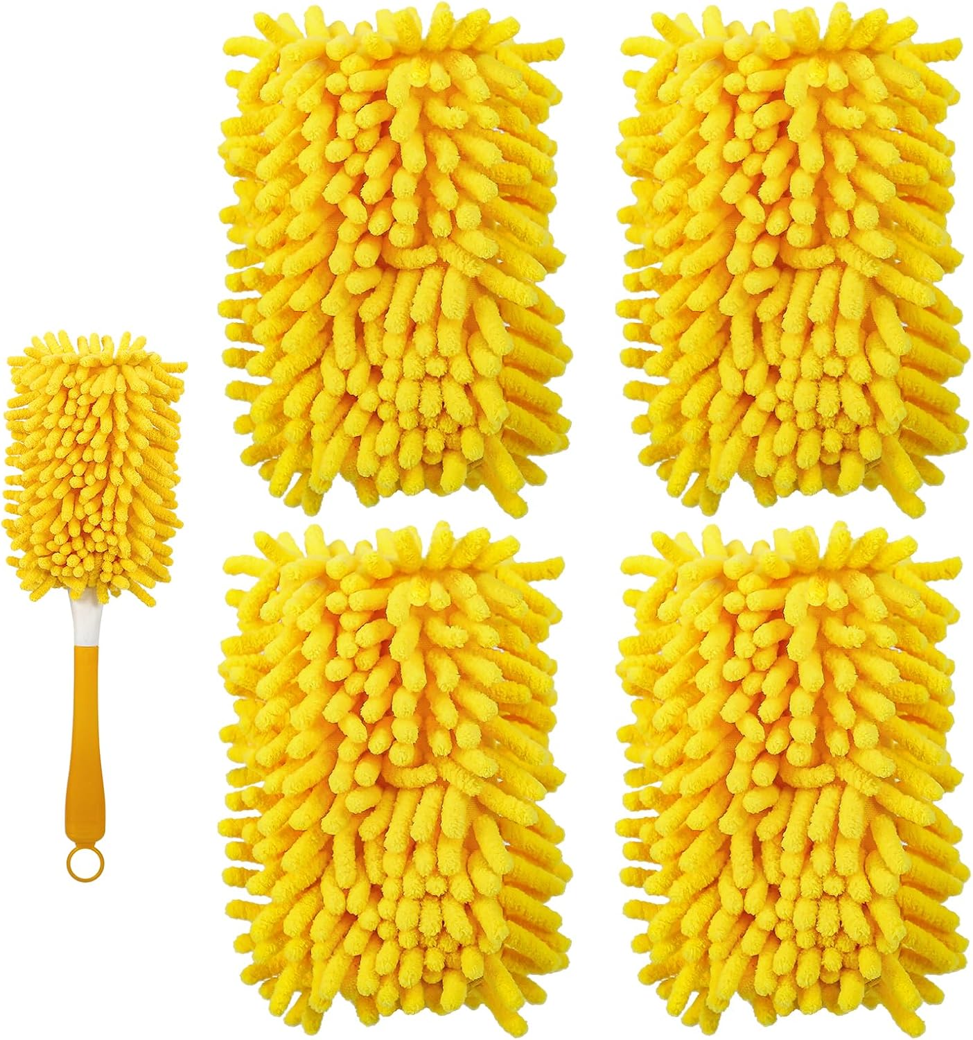 4+6 Reusable Duster Refill Compatible with Swiffer Hand Duster - 360 Heavy Duty Dusters Refills - Microfiber Ceiling Fan Duster for Swiffer Dusters Extended Handle(Handle is Not Included)