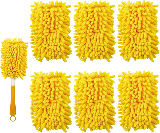 6+6 Reusable Duster Refill Compatible with Swiffer Hand Duster - 360 Heavy Duty Dusters Refills - Microfiber Ceiling Fan Duster for Swiffer Dusters Extended Handle(Handle is Not Included)