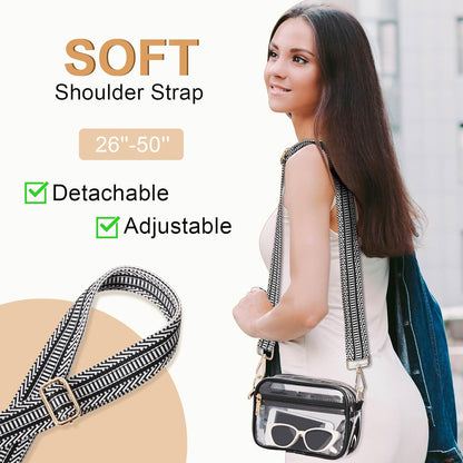 Clear Purse for Women Stadium Approved + Clear Crossbody Bag Stadium Approved