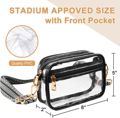 Clear Purse for Women Stadium Approved + Clear Crossbody Bag Stadium Approved