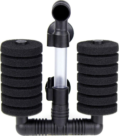 4 Pack Double Bio Sponge Filter, for Fry, Betta, Shrimp, Nano, Aquarium Fish Tank